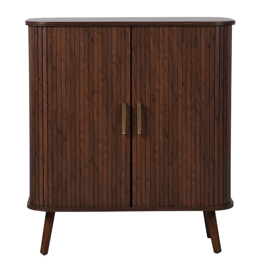 Fluted Curved 2 Door Cabinet