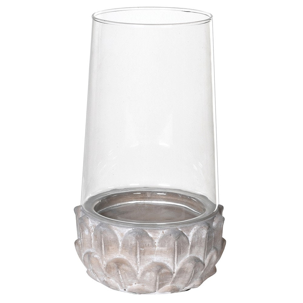 Leaf Base Hurricane Candleholder