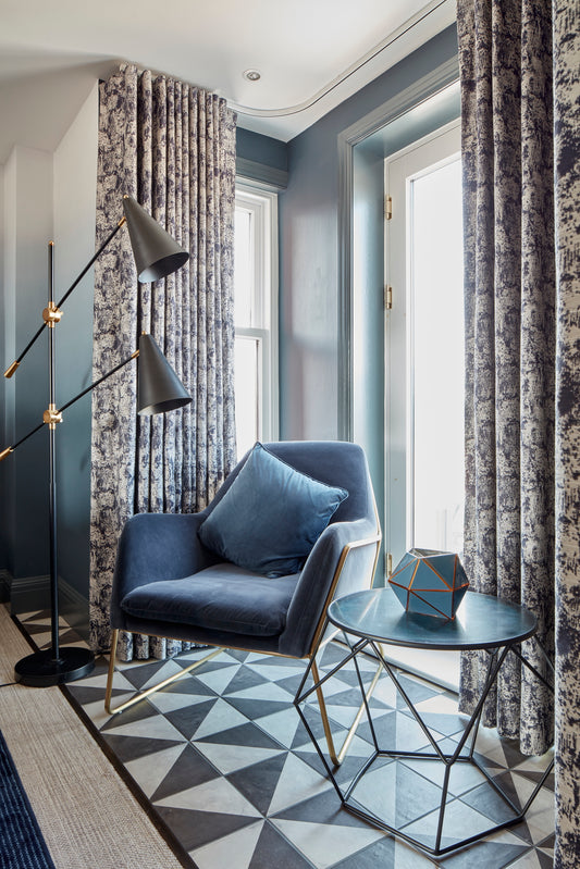 Black Adjustable Twin Floor Lamp