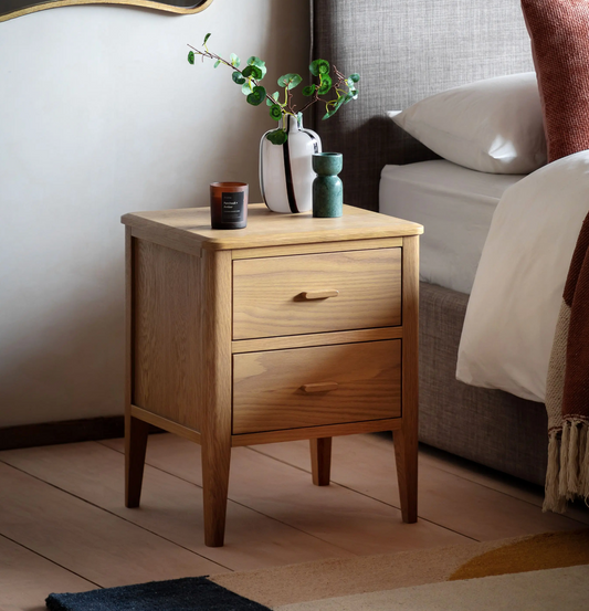 Camden 2 Drawer Bedside Table