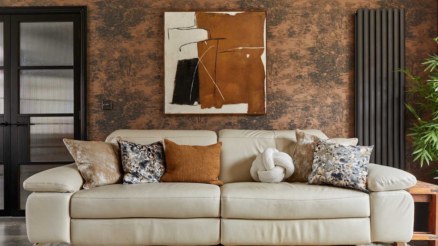 Textured Rust & Black Canvas