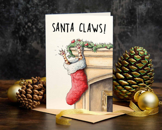 Santa Claws - Christmas Card