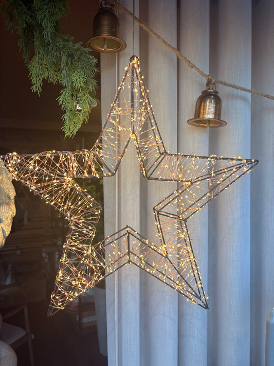 LED Hanging Gold Star (large)