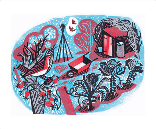 Redwing - Christmas Card