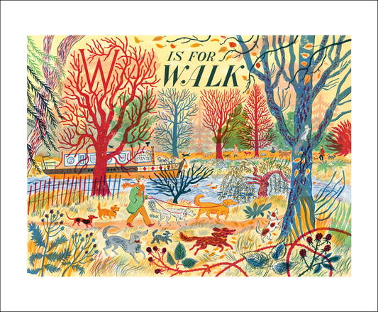 W is for Walk - Christmas or Birthday Card