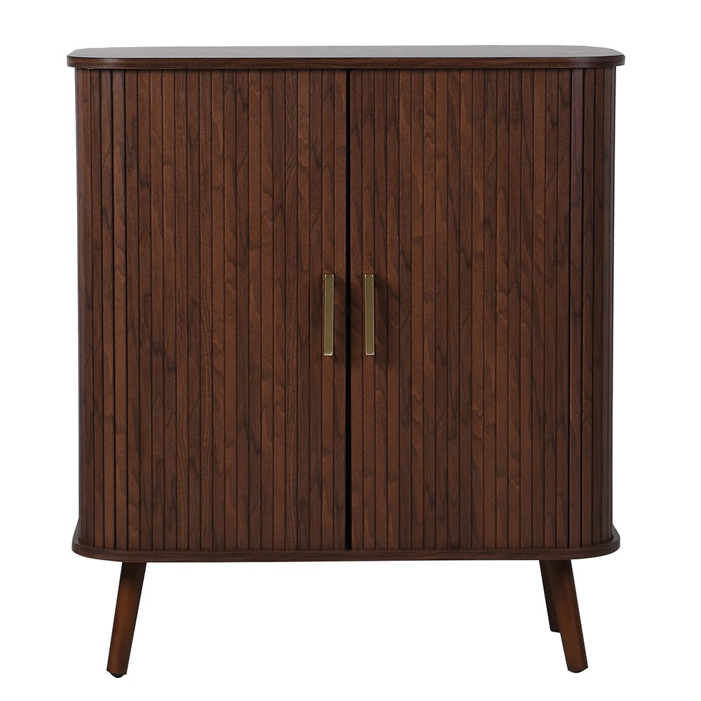 Fluted Curved 2 Door Cabinet