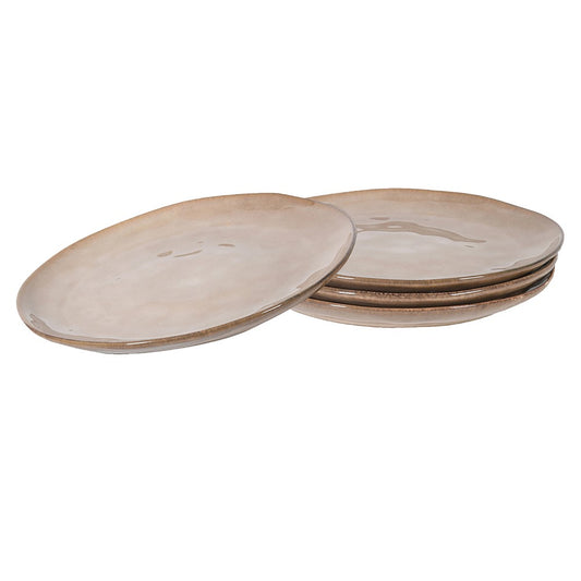 Organic Taupe Dinner Plates