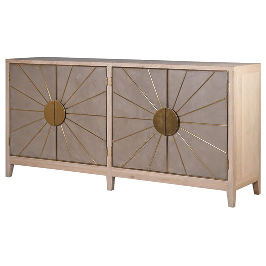 Cocoa 4 Door Sunburst Sideboard