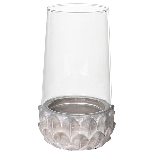 Leaf Base Hurricane Candleholder