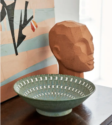 Abstract Head Sculpture Terracotta