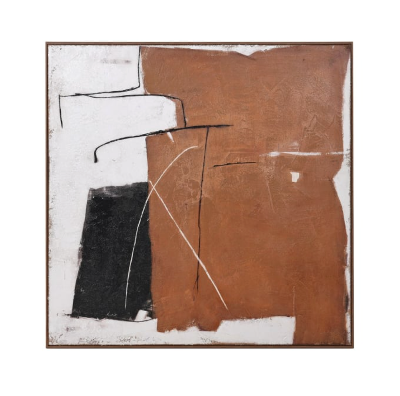 Textured Rust & Black Canvas