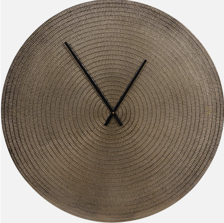 Textured Champagne Gold Wall Clock