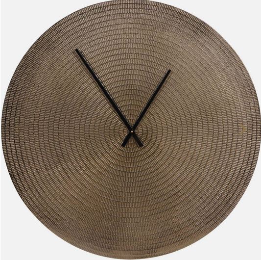 Textured Champagne Gold Wall Clock