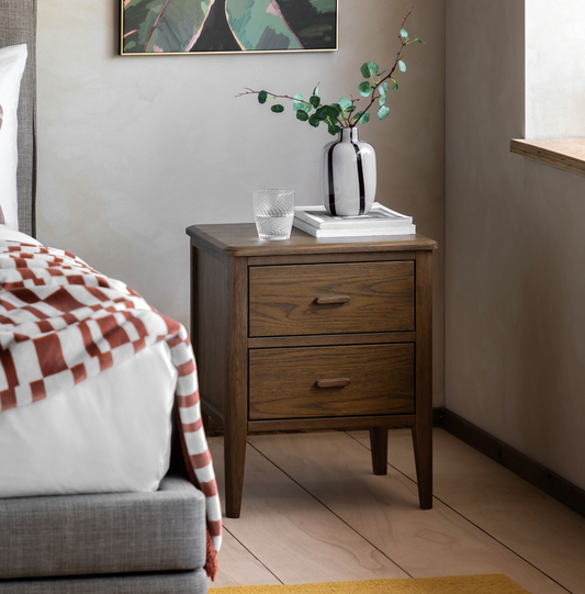 Camden 2 Drawer Bedside Table (walnut)