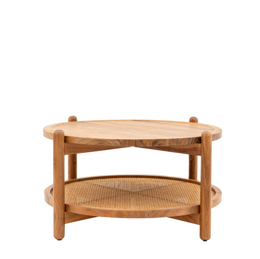 Cannes Rattan Coffee Table D80cm