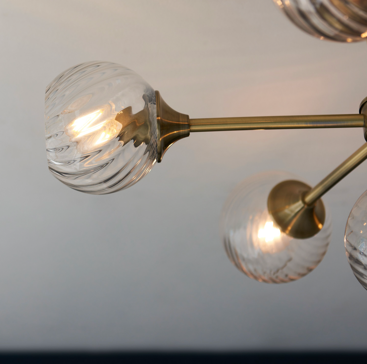 Allegra Glass Flush Ceiling Light D64cm