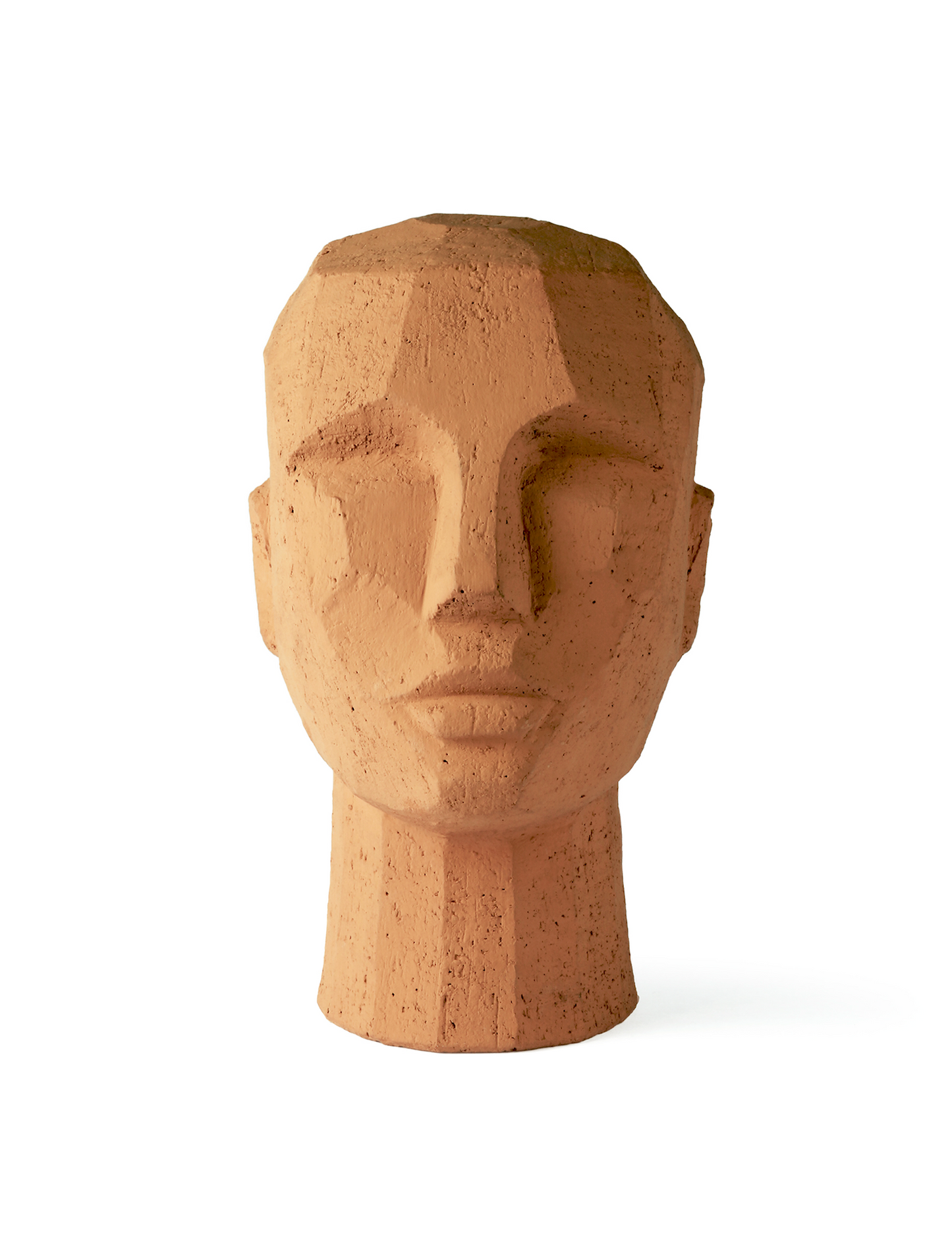 Abstract Head Sculpture Terracotta