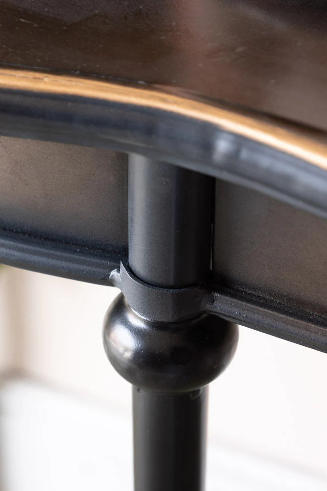 Black Curve Console Table